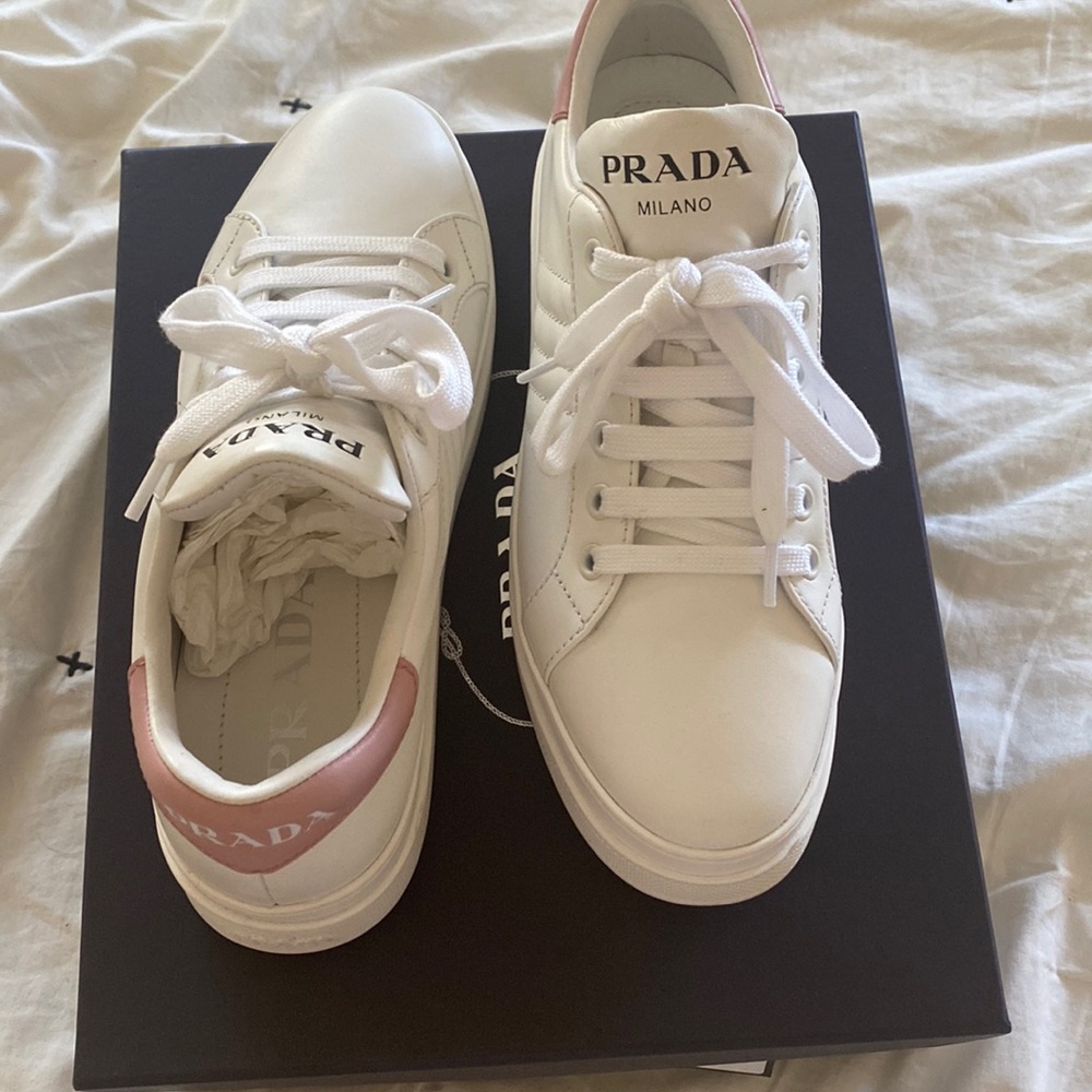 Prada leather sneakers